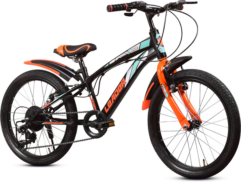 LEADER Speedy Bike 20T Kids Cycle Ideal for 7-10 years Age 20 T (inch) Mountain Cycle(Single Speed, Black, Rigid)