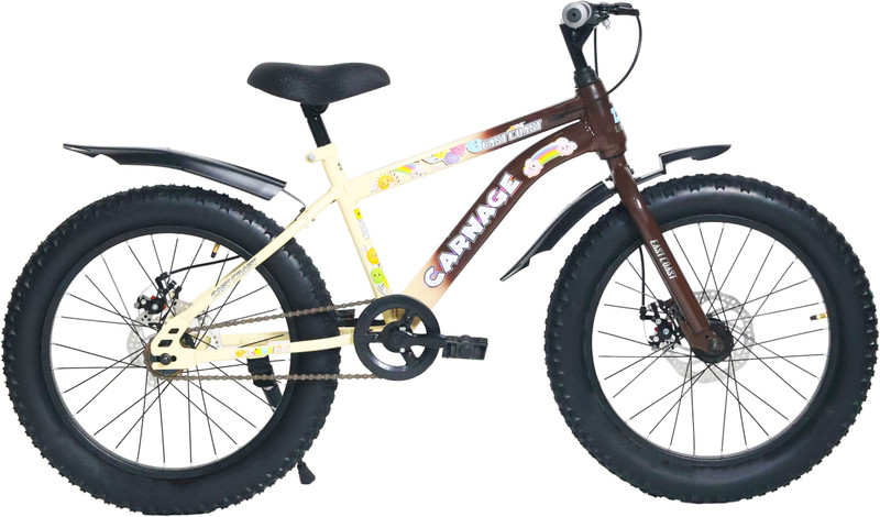 Urban Star HULK | 20T BMX | DOUBLE DISC | FAT TYRES | Premium Quality | Semi Assembled | 20 T (inch) Fat Tyre Cycle(Single Speed, White, Rigid)