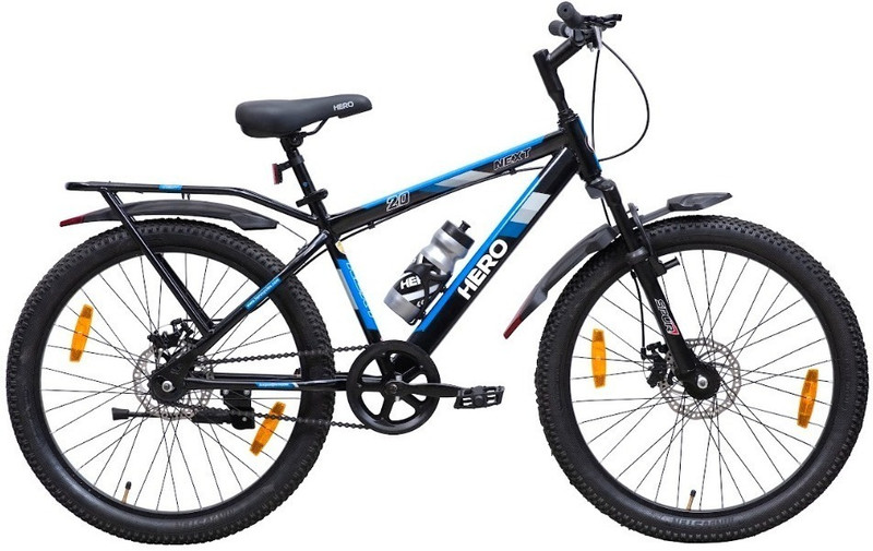 HERO CYCLES NEW NEXT IC [Dual Disc Brakes][Front Suspension] 12+ Years [Quick Release Seat] 26 T (inch) Mountain Cycle(Single Speed, Black, Only Front Suspension)