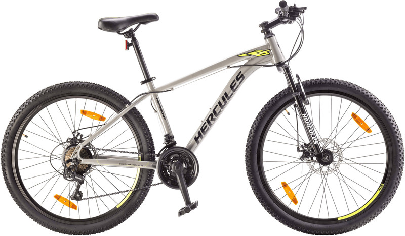 HERCULES TOP GEAR-A26 XR1 26 T (inch) Mountain Cycle(21 Gear, Grey, Only Front Suspension)