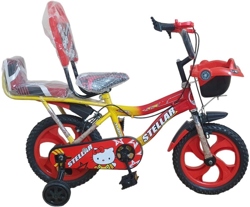 mj bikes Stellar 14 T (inch) BMX Cycle(Single Speed, Red, Rigid)