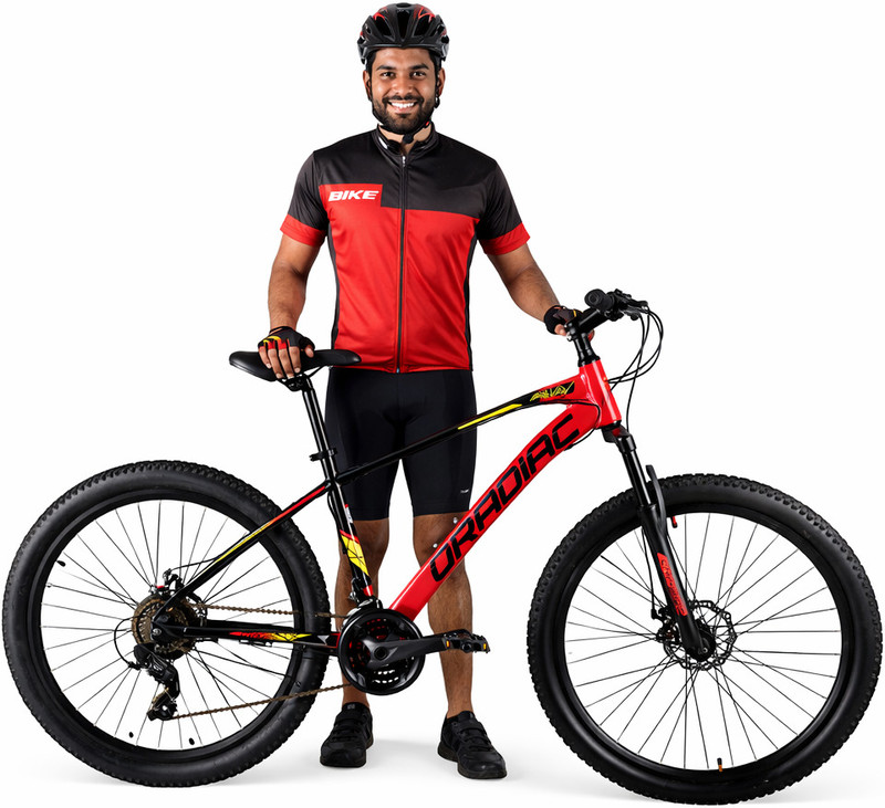 Crow HUSTLER SINGLE SPEED|FRONT SUSPENSION|DUAL DISC 26 T (inch) Mountain Cycle(Single Speed, Multicolor, Only Front Suspension)