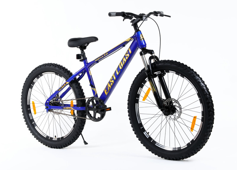 EAST COAST HUSTLE 3.0 Semi Fat Bike Cycle For Men 26 T (inch) Mountain Cycle(Single Speed, Blue, Only Front Suspension)