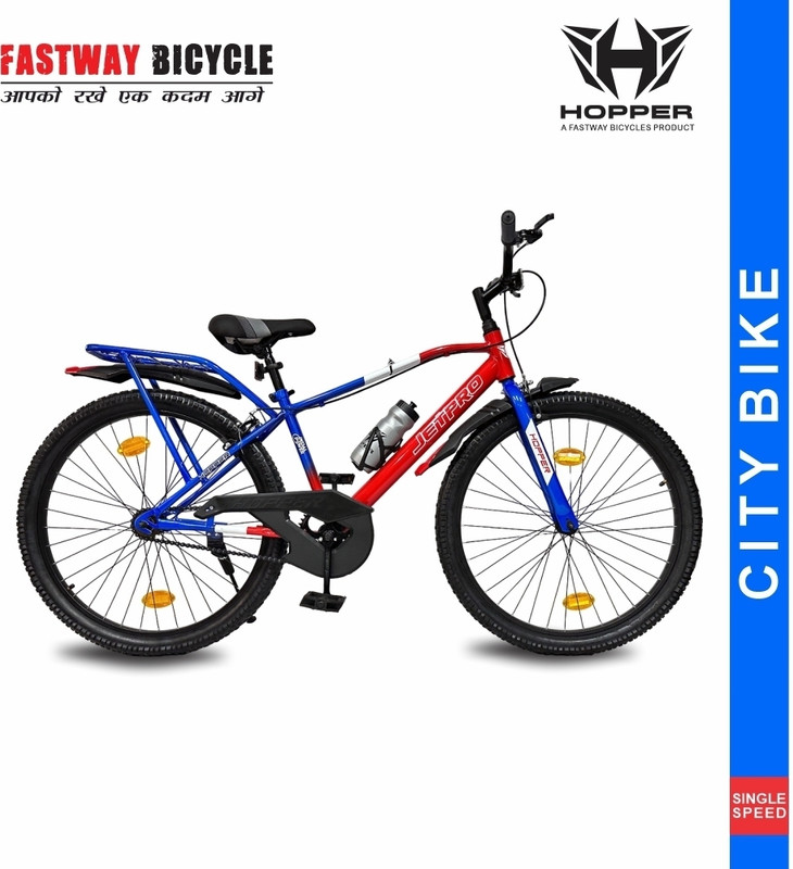 Fastway Bicycle HOPPER JETPRO IBC 26T , WITH 90% ASSEMBLED 26 T (inch) Road Cycle(Single Speed, Grey, Rigid)