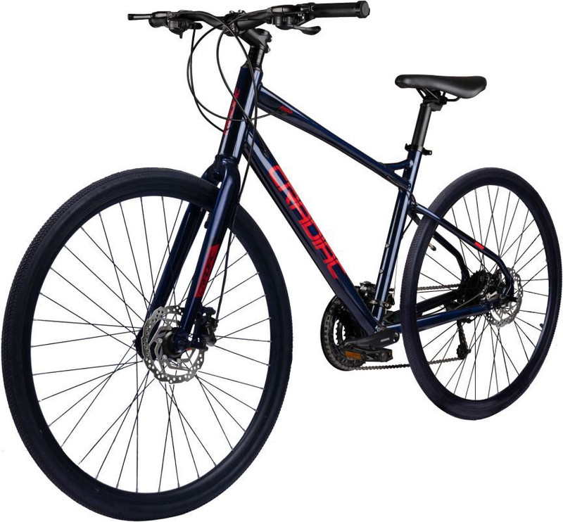 CRADIAC CONCEPT X 24 SPEED|HYBRID|6061ALLOY FRAME|700X35C|HYDRAULLIC BRAKE|shimano gears 700C T (inch) Hybrid Cycle/City Bike(24 Gear, Blue, Multicolor, Rigid)