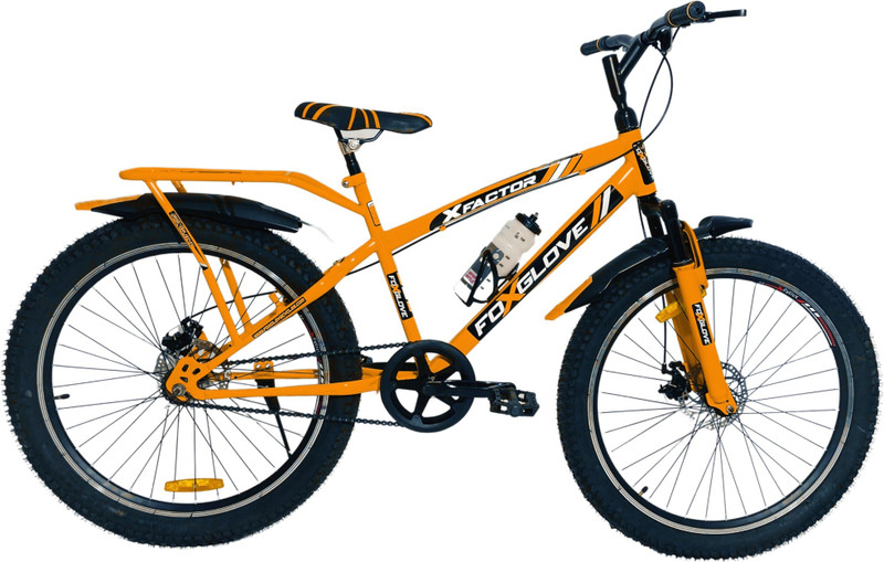 FOXGLOVE X-FACTOR 26.300 IBC FLOURESCENT ORANGE ALLOY RIM FAT TIRE TUBE 90 % FITTED 26 T (inch) Fat Tyre Cycle(Single Speed, Orange, Only Front Suspension)