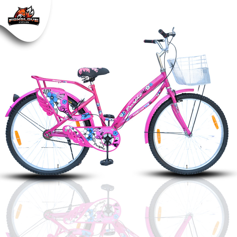 FOXGLOVE PURPLE 26 INCH PINK COLOUR GIRLS CYCLE FOR AGE 9 PLUS YRS 90 % FITTED 26 T (inch) Road Cycle(Single Speed, Pink, Rigid)