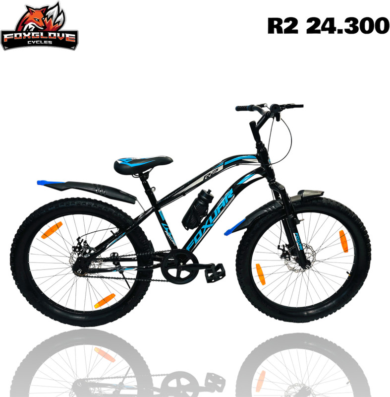 FOXGLOVE R2 24.300 GLOSSY RED ALLOY RIM FAT TYRE TUBE FOR HEIGHT 5FT TO 6 FT 90% FITTED 24 T (inch) Road Cycle(Single Speed, Multicolor, Only Front Suspension)