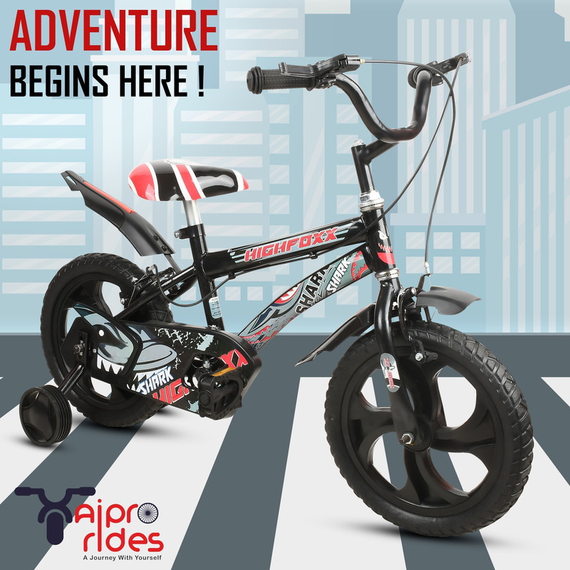 xaipro rides 14T SHARK BMX RED CYCLE FOR 2 TO 5 YEARS KIDS 14 T (inch) BMX Cycle(Single Speed, Multicolor, Rigid)