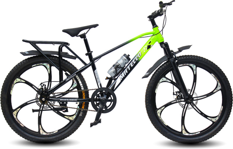 MATELCO ULTRA IBC26 MAGWHEEL WITH DOUBLE DISC 26 T (inch) Mountain Cycle(Single Speed, Green, Black, Only Front Suspension)