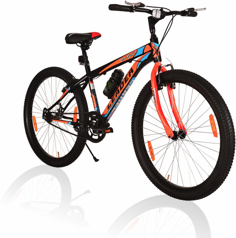 LEADER CITY SURFER 26T MTB Cycle Single Speed 26 T (inch) Mountain Cycle(Single Speed, Black, Orange, Rigid)