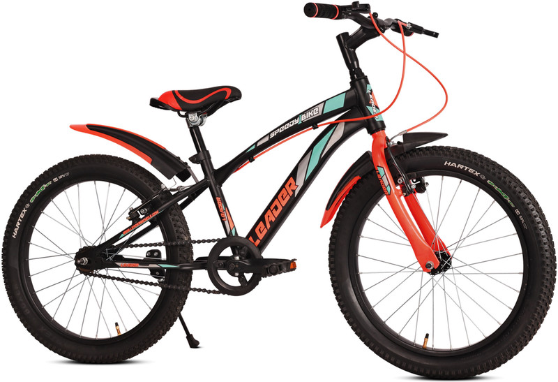 LEADER Speedy Bike 20T Kids Cycle Ideal for 7-10 years Age 20 T (inch) Mountain Cycle(Single Speed, Black, Rigid)