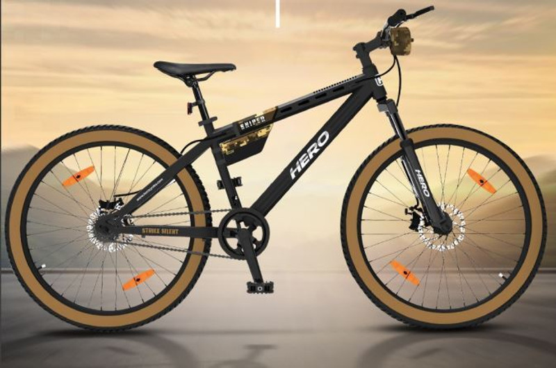 HERO CYCLES TYPHOON | Wheel Size 26 | Non-Suspension | POWER Brake |Quick Release Seat] 26 T (inch) Mountain Cycle(Single Speed, Black, Rigid)