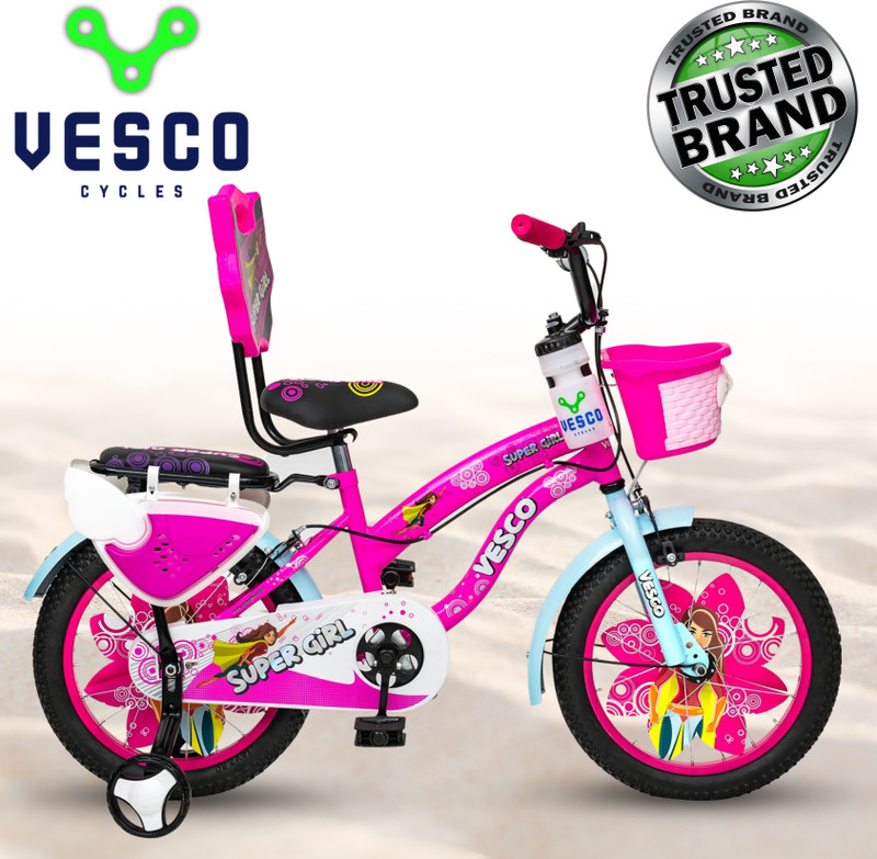 VESCO Girls Kid Cycle Street 14 T (inch) BMX Cycle(Single Speed, Pink, Rigid)