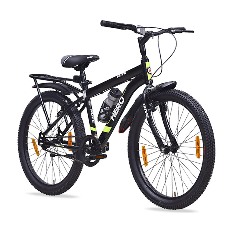 HERO Rove IC 24 T (inch) Mountain Cycle(Single Speed, Black, Green, Rigid)