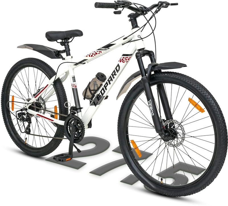 VESCO LEOPARD Multi-Speed Gear MTB Cycle for Adults/Men 27.5 T (inch) Mountain Cycle 27.5 T (inch) Mountain Cycle(21 Gear, White, Only Front Suspension)