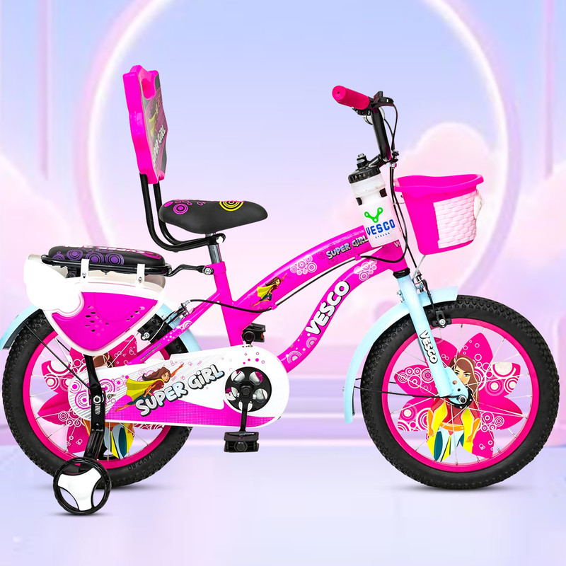 VESCO Super Girl 16 T (inch) BMX Cycle(Single Speed, Purple, Rigid)
