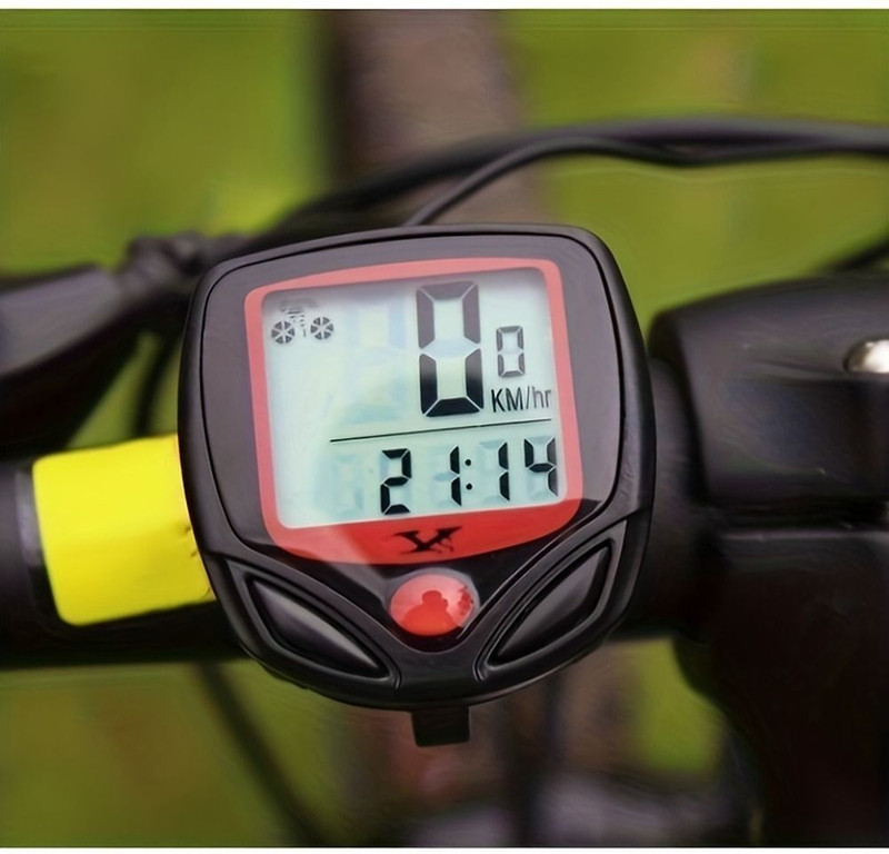 GJSHOP Waterproof Bicycle Speedometer with LCD Display Track Your Cycling Mileage Wired Cyclocomputer