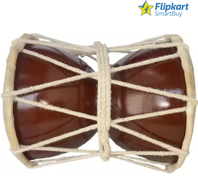 Flipkart SmartBuy Brown polish 8 inch daiu Damaru