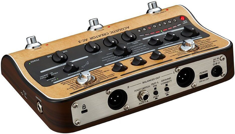 ZOOM AC-3 Acoustic Guitar Creator (Brown) Damper & Sustain Pedal