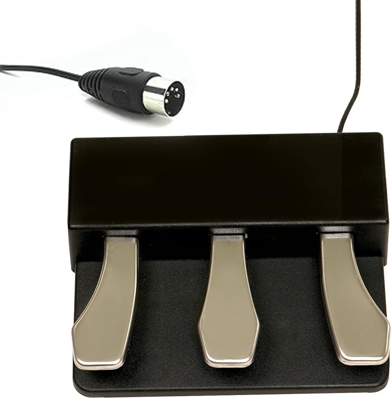 KADENCE KAD-DP-TRI-PAD Triple Sustain Pedal-Universal for Keyboards Digital Pianos Damper & Sustain Pedal