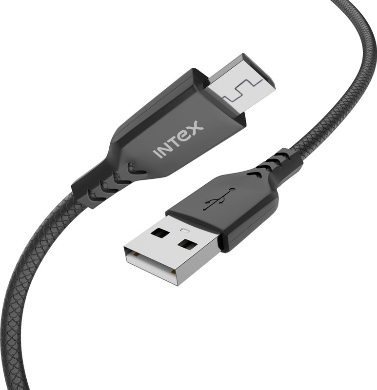 Portronics Micro USB Cable 2 A 1 m Nylon Braided Konnect B(Compatible with Mobile, Computer, Black, One Cable)