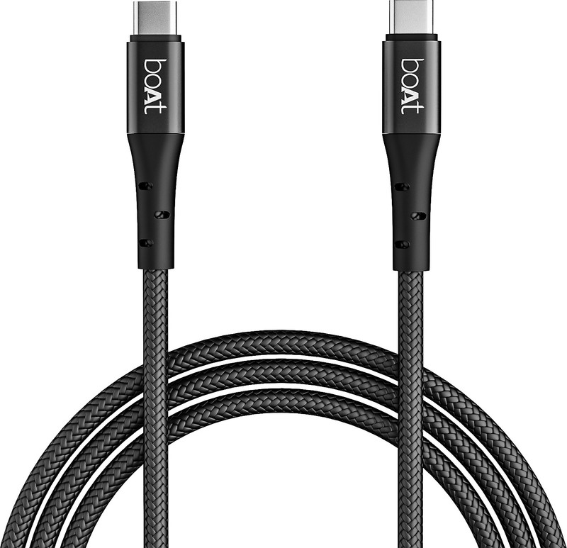 boAt Type C 1.5 m C300(Compatible with Mobile, Tablet, Black)