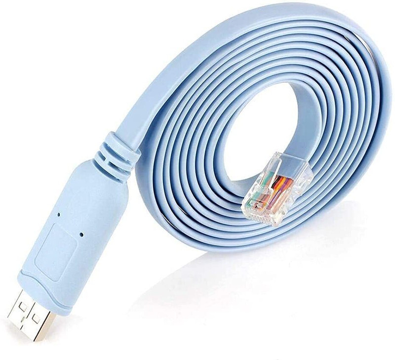 LINKKRAFT USB Console Cable USB Console Cable,USB to RJ45 Console Serial Console Cable USB LAN Card(Blue)