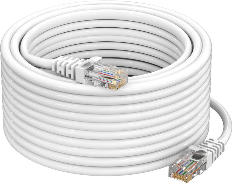 Sadow LAN Cable 60 m 60 meter CAT 6 Ethernet Cable Internet Cable LAN Cable RJ45 Cable LAN Wire(Compatible with Laptop, computer, White)