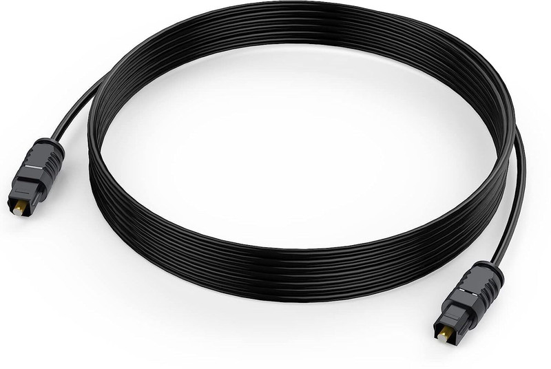 Emk Fiber Optical Cable 30 m Optical Audio Cable,Fiber Optic Cable Ultra-Thin Cord,Spdif Toslink Optical Cable Compatible With Tv Sound Bar Home Theater Ps4 Xbox Samsung Vizio Bose 30 METER(Compatible with HDTV, Gaming console, Projector, Sound Box, Black, Epl&680oc, One Cable)