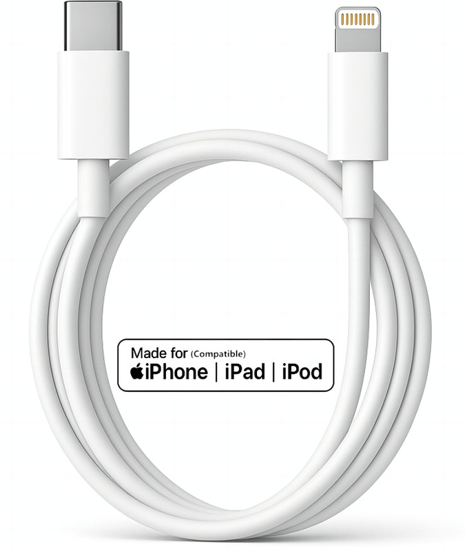 RoarX Type C 3 A 1 m TPE Lightning Cable 1 m Original quality PD Fast Charging USB C(Compatible with iPhone 11 iPhone 12 iPhone 13 iPhone 14 Pro Pro Max X XS X XS MAX,, White, One Cable)