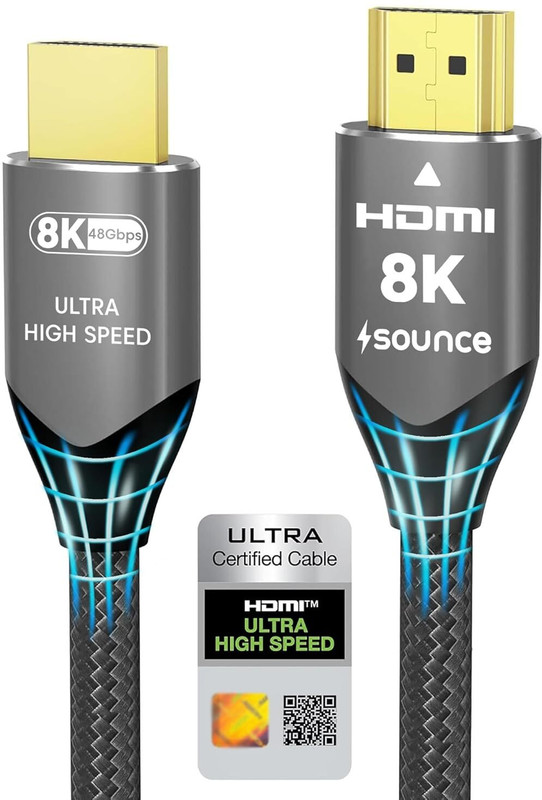 sounce HDMI Cable 1 m 3.3ft(Compatible with PC, Laptop, Black)