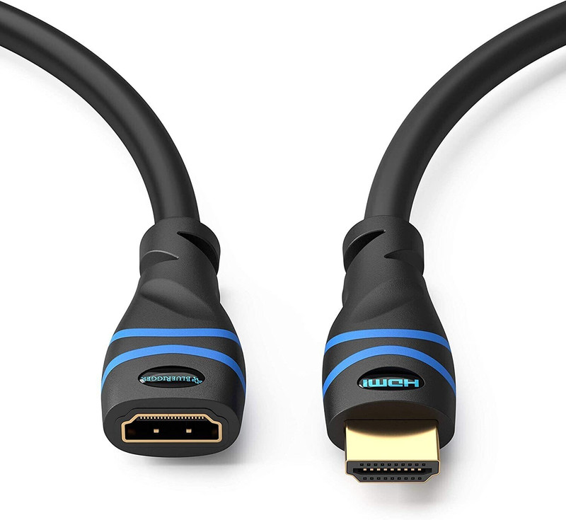 BlueRigger HDMI Cable 1 m 15ft (4.5m) CL3 Rated for in wall installation(Compatible with Mobile, Laptop, Tablet, Mp3, Gaming Device, Black, One Cable)