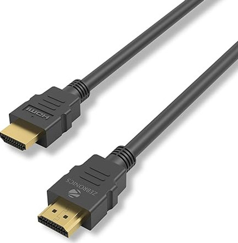 ZEBRONICS HDMI Cable 5 m ZEB HAA5020(Compatible with HDTV, A/V systems, computer connections, BLU RAY PLAYER, PROJECTOR, SOUNDBAR, GAMING CONSOLE, Black)