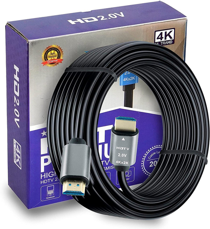 STORITE HDMI Cable 10 m 4K HDMI to HDMI Cable | HDMI 2.0 | Ultra High Speed Data Upto 18Gbps(Compatible with Laptop, Projector, TV, Gaming Console, Camera, Grey, One Cable)