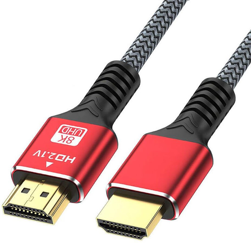 Tobo HDMI Cable 3 m M 8K HDMI ARC/eARC Cable for Soundbar,eARC HDMI Cable 2.1 Dolby Atmos 48Gbps High Speed HDMI Cord (8K@60Hz 4K@120Hz 2K 3D HDR HDCP 2.2&2.3) TD-1544CC(Compatible with Laptop, Computer, PC, Desktop, Projector, Red, One Cable)