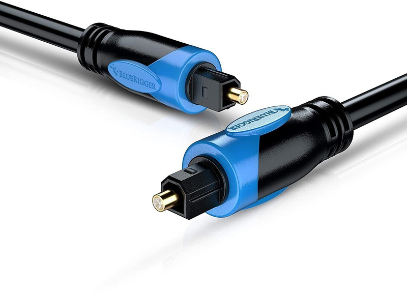 BlueRigger Fiber Optical Cable 0.9 m Digital Optical Audio Toslink Cable (3 Feet / 0.9 Meter)(Compatible with TV,Hometheater, Black, One Cable)