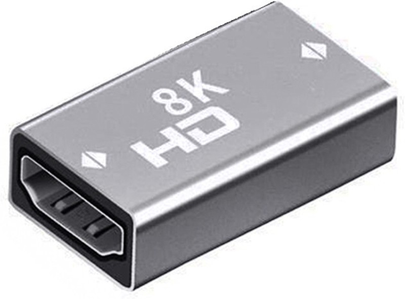 SYGA HDMI Cable 1 m HDMI Female to Female HDMI Coupler Extension Adapter HDMI Extender HDMI Coupler(Compatible with Monitor Projector, TV, Silver, One Cable)