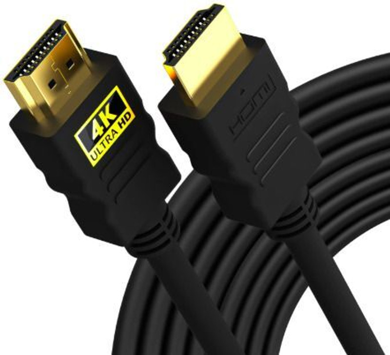 MOBITECH HDMI Cable 3 m PVC HDMI CABLE 45K(Compatible with SMART HD TV, LAPTOP, MONITOR, PROJECTOR, Black, One Cable)