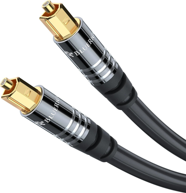 BlueRigger HDMI Cable 2 m Premium Digital Optical Audio Toslink Cable With 24K Gold Plated Connectors, 8 Channel (7.1) Audio Support(Compatible with Computer, TV, Gaming Console, MP3 Player, Black, One Cable)