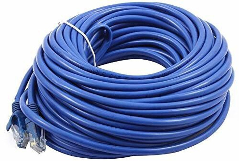 TERABYTE LAN Cable 10 m 10 METER Ethernet Cable CAT5/5E Network Cable Internet Cable RJ45 LAN Wire High Speed Patch Cable Computer Cord(Compatible with Laptop, PC, Router, Modem, WHITE, Blue, One Cable)