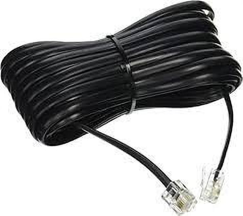 Valmox LAN Cable 2 m TELE 1(Compatible with TELEPHONE, Black, One Cable)