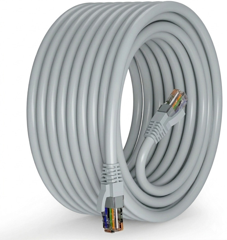 Sadow LAN Cable 40 m 40 Meter Lan Cable Network Lan Patch Cord, High Speed Internet Wire, Standard RJ45 Connector for PC, Computer Servers, Router, Modem,Smart TV, Printer, XBOX(Compatible with Computer, Grey)