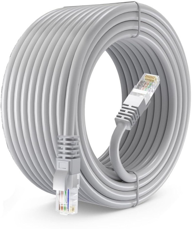 Sadow LAN Cable 5 m 5 Meters CAT6 Intenet Lan Cable Network CAT6 Internet Modem RJ45 Patch Cord(Compatible with Desktops, Laptops, Servers, Gaming Consoles, TV, White)