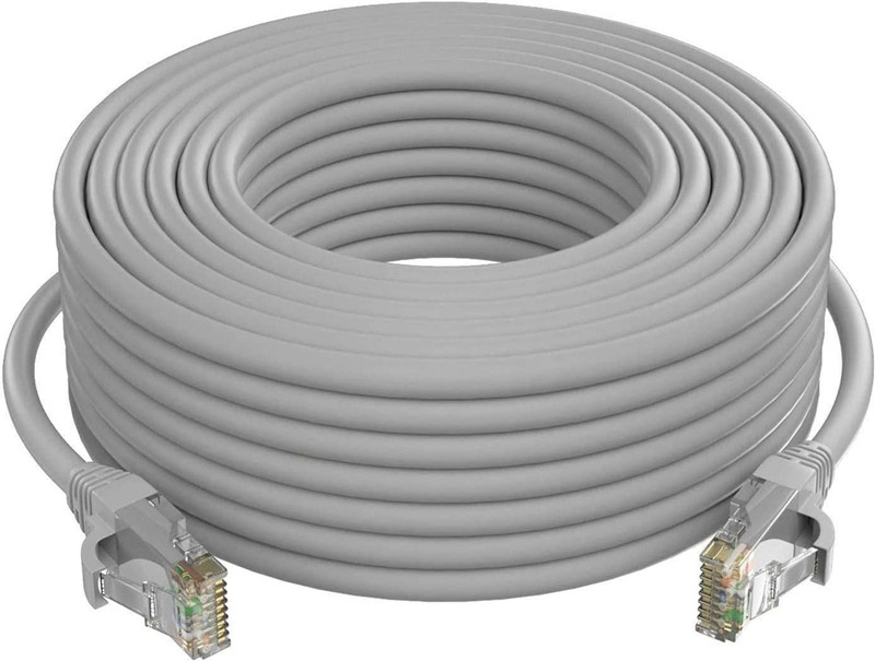 Sadow LAN Cable 15 m 15 Meter Cat6 Lan Cable Gold Plated RJ45 Connector Internet LAN Wire Cable Cord for Modem Router PC Mac Laptop PS5 PS8(Compatible with Computer, Laptop,, Grey)