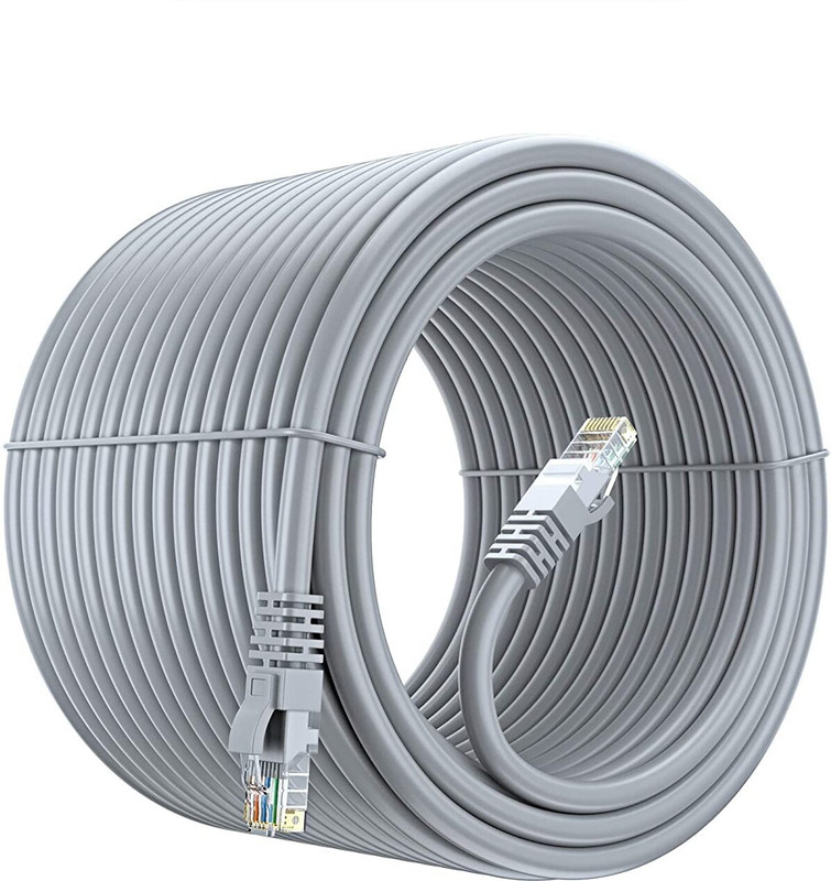 Sadow LAN Cable 30 m 30 Meter RJ45 Lan Cable Wire Patch Cord Faster Than Cat5e/Cat5(Compatible with PCs, computer servers, printers, routers, switch boxes, network media players, Gray)