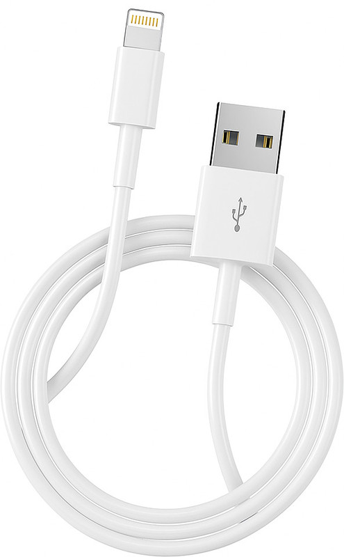 MAK Lightning Cable 2 A 1 m USB to Lightning Cable For Fast Charging(Compatible with Iphone 5/5C/5S/6/6S/7/8/X/XR/XS Max/11/12/13 Series, iPad, iPod & More, White, One Cable)