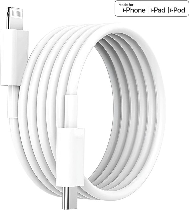 DreamWireless Lightning Cable 10 A 1 m Apple MFi Certified Original 20 watt PD for apple charger data cable compatible for Apple iphone 11 12 13 14 15 XR XS Max X SE SE2 with 12 MONTHS WARRANTY(Compatible with iPhone 13 / 13 Pro / 13 Pro Max / 13 Mini / 12 / 12 Pro / 12 Pro Max, White, One Cable)