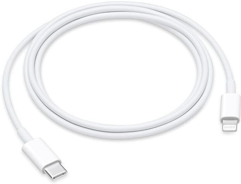 AURA WHITE Lightning Cable 1 m MQZSD546/A(Compatible with Apple, iPhone, iPhone 11, iPhone 12, iPhone 13, iPhone 14, White, One Cable)