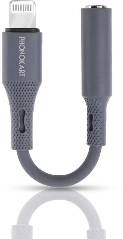 PHONOKART Grey MIST-I LIGHTNING TO 3.5MM HEADPHONE JACK Phone Converter(yes)